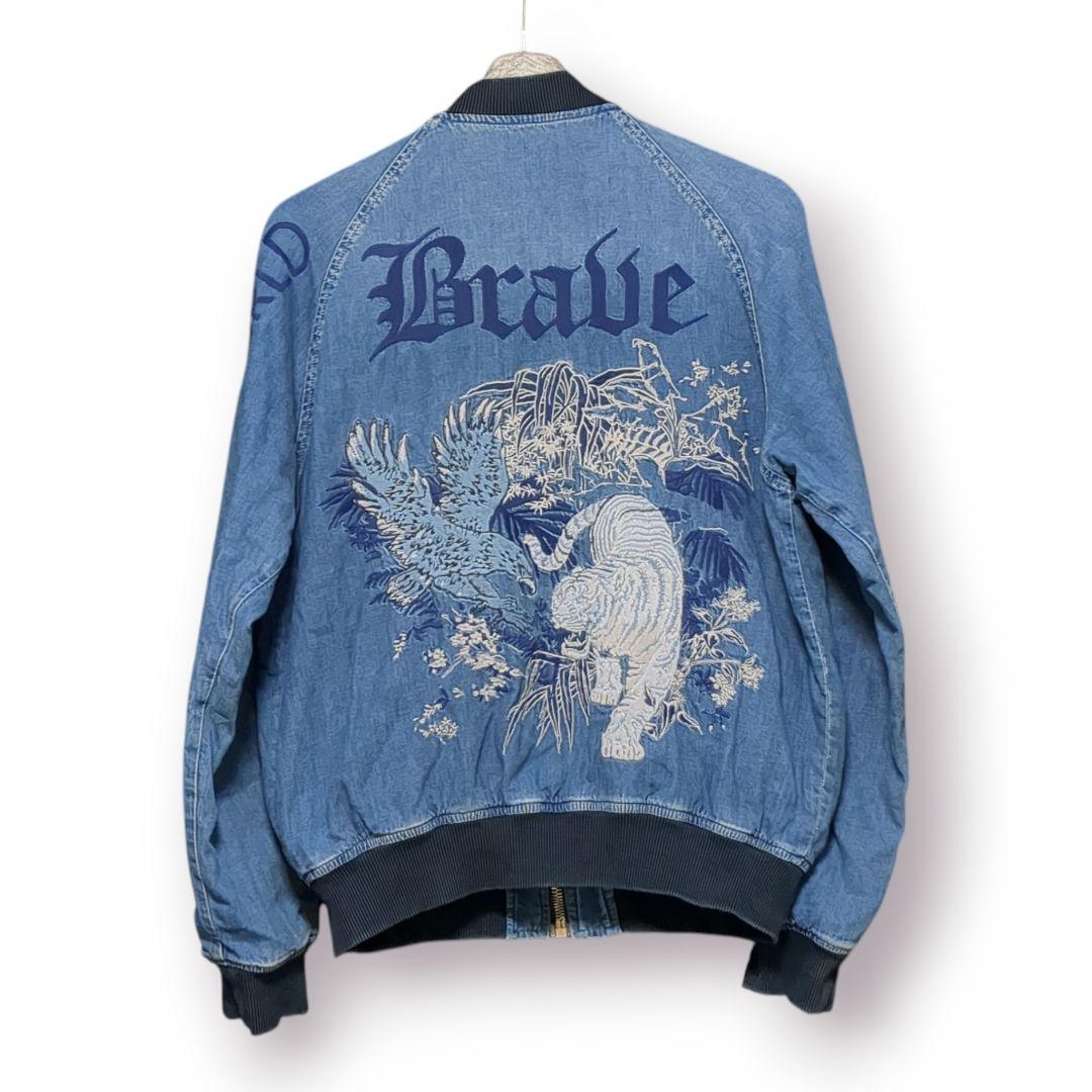 DIESEL　デニムスカジャン　スタジャン　Sサイズ