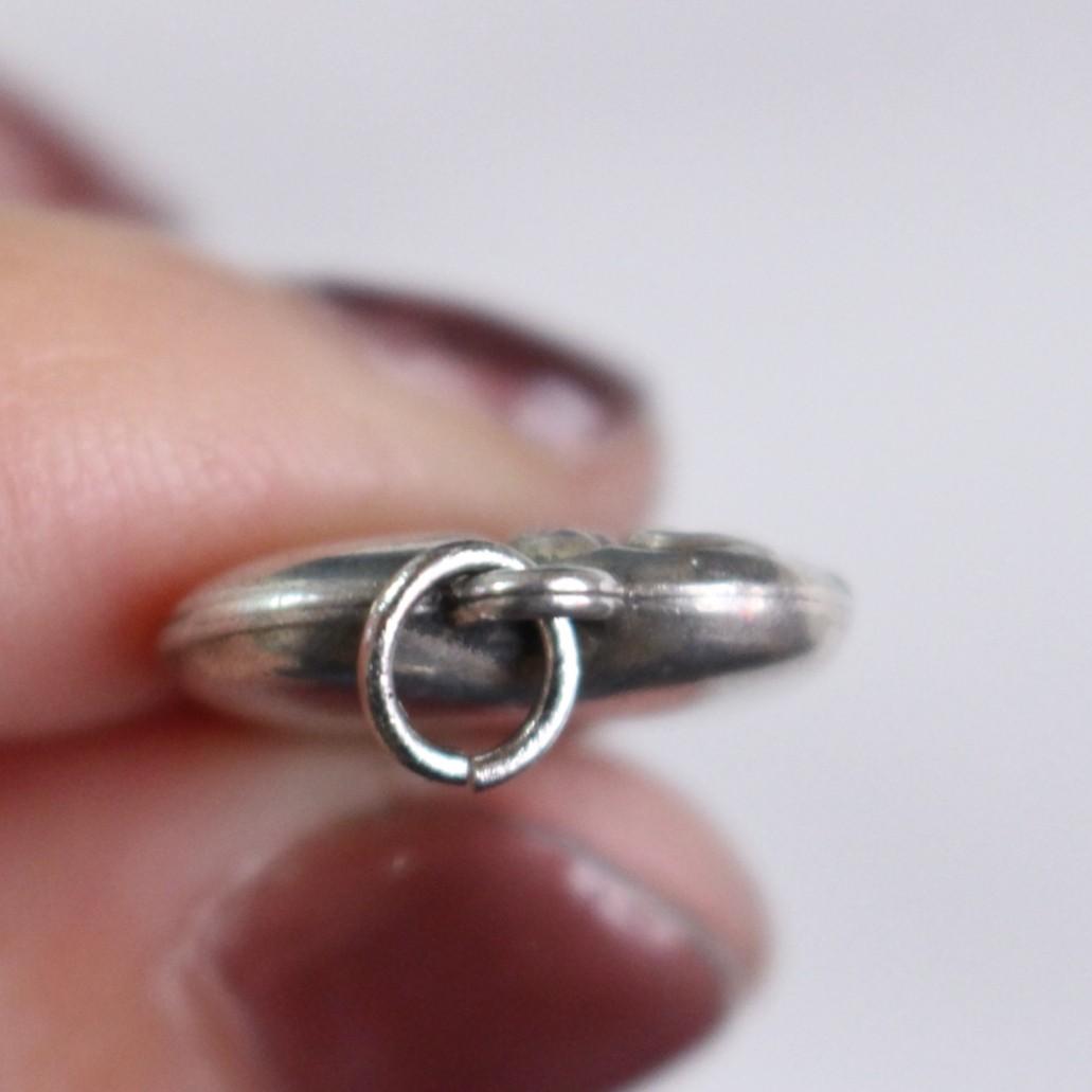 40s　スウィートハートジュエリー　パフィハート　シルバー 波　渦巻　NAVY