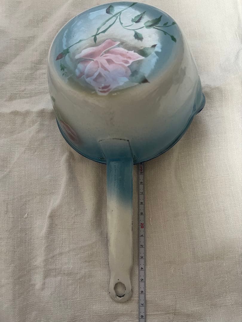 美品♡フランスアンティーク　ホーロー　薔薇　ウェディングセット　コランダー　鍋