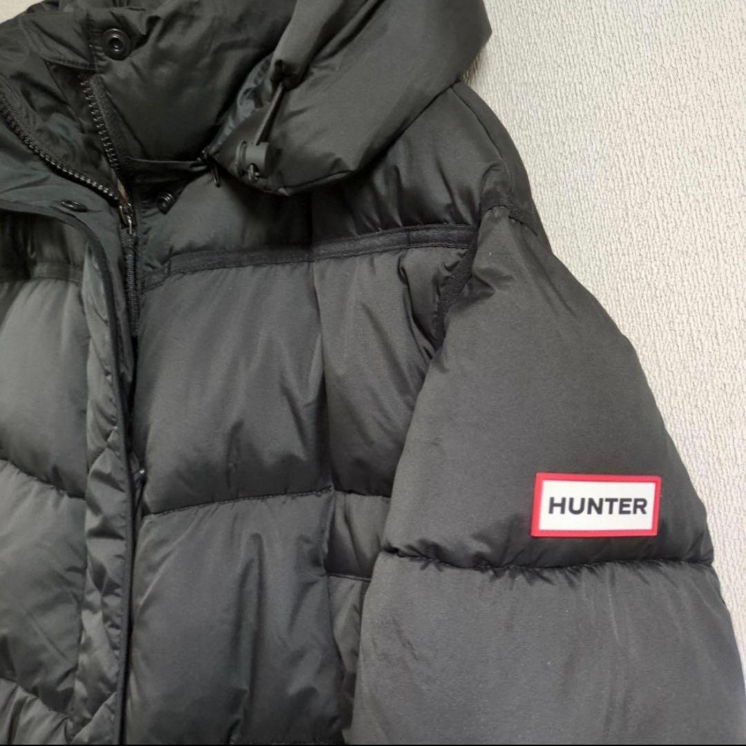 ブラック フード付き ダウンジャケット