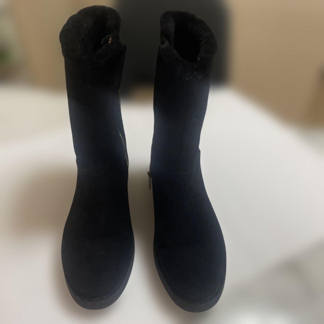 UGG ブラック ロングブーツ ジッパー付き