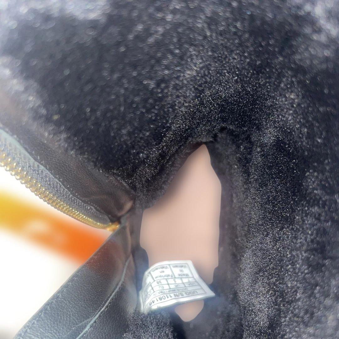 UGG ブラック ロングブーツ ジッパー付き