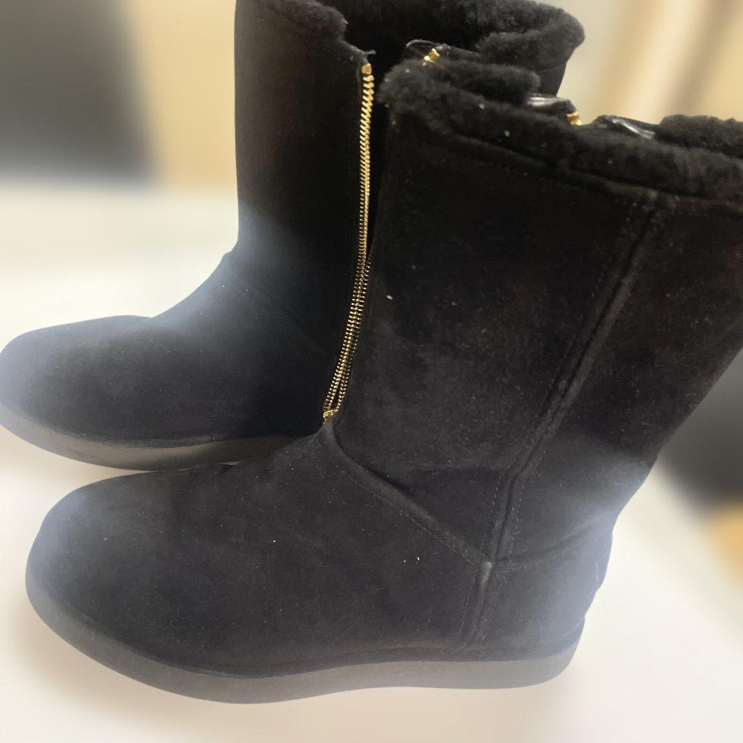 UGG ブラック ロングブーツ ジッパー付き