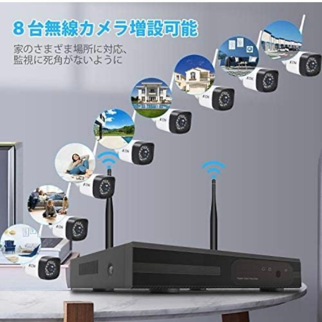 A-ZONE 100万画素タイプ 監視カメラ 防犯カメラ ワイヤレス