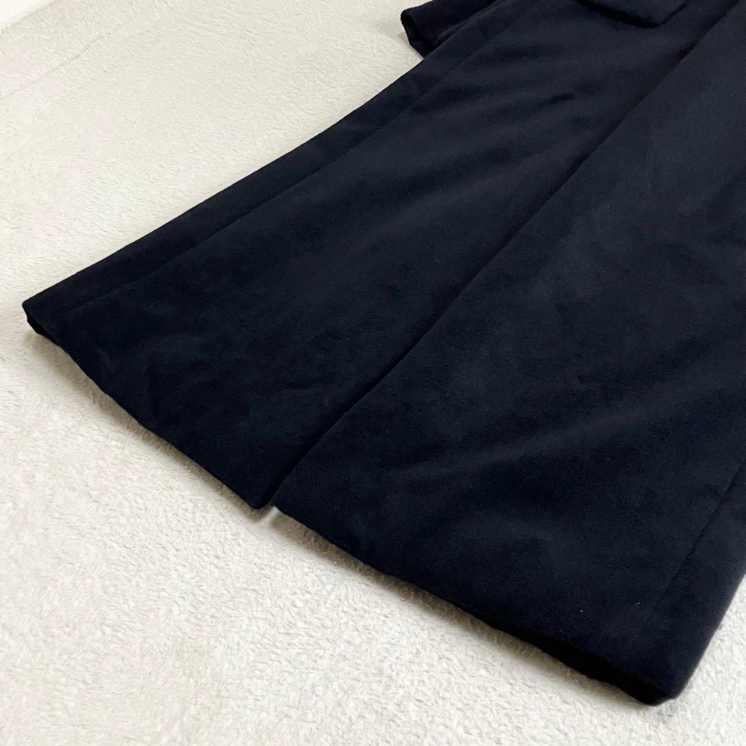 bajra バジュラ　アンゴラ　ウール　チェスターコート　ブラック　3