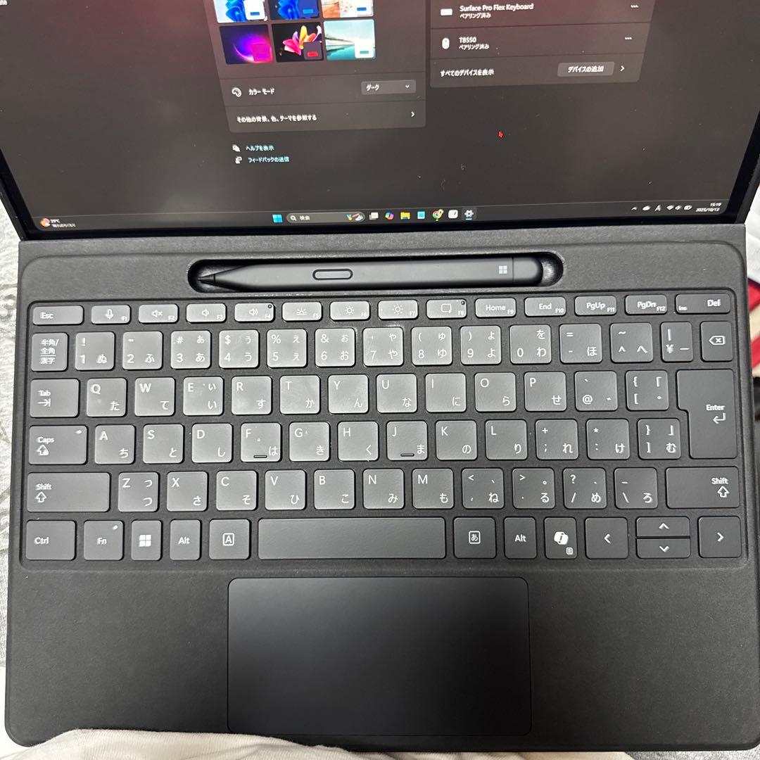 ペン付きSurface Pro Flex キーボード日本語配列 ブラック