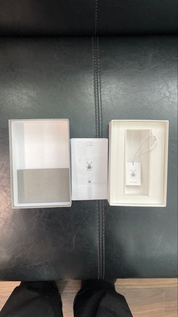 ミューレ　STYLO　シェービングブラシ／ブラックレジン／シルバーチップバジャー