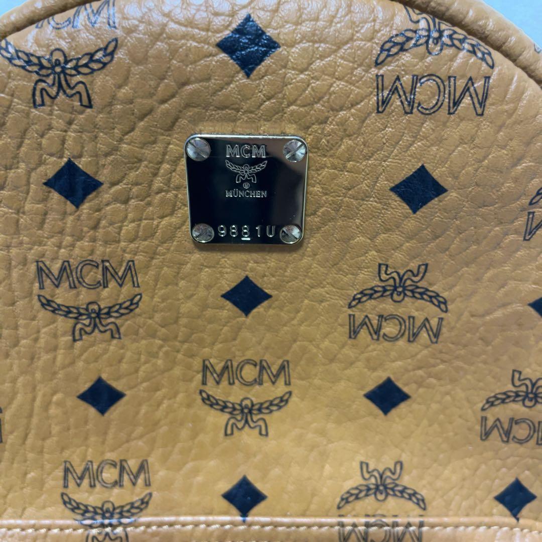 MCM ロゴリュック コニャック Sサイズ