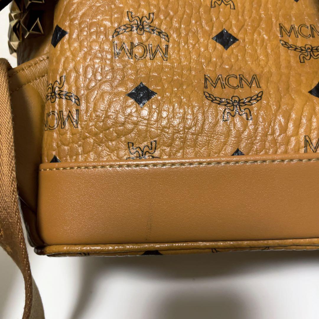 MCM ロゴリュック コニャック Sサイズ