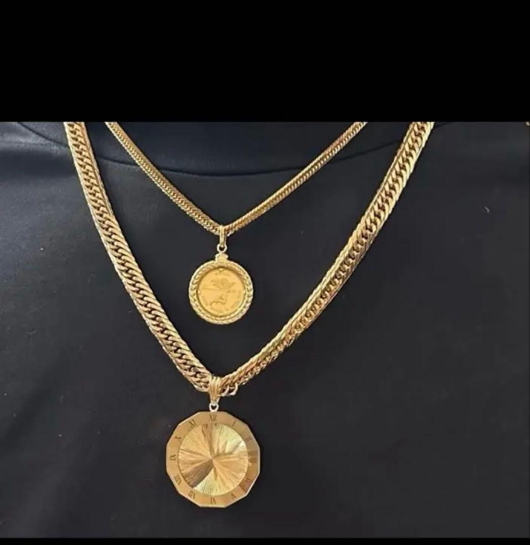 k18 ネックレストップ　ペンダントトップ　喜平 ガラス付き　新品　即日発送