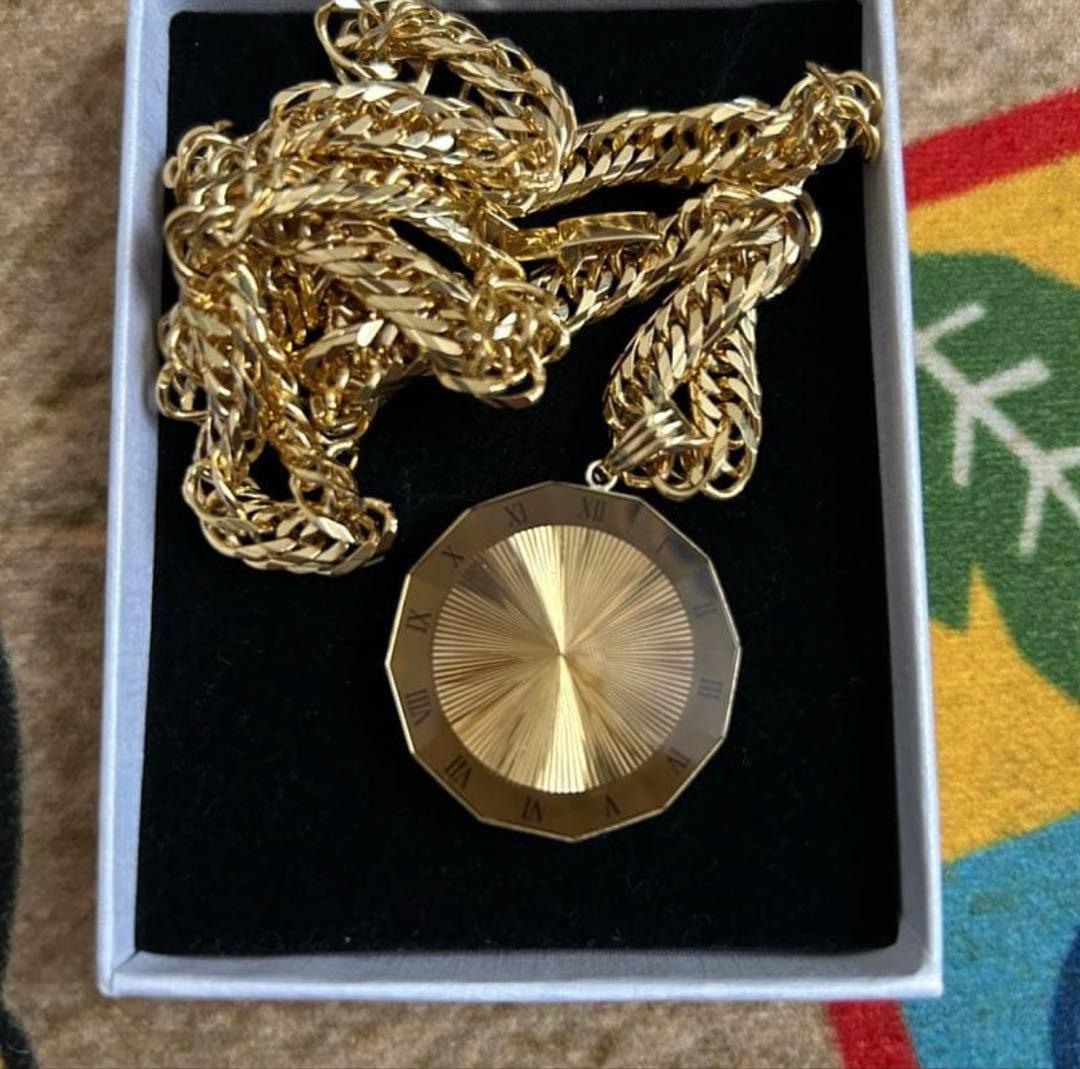 k18 ネックレストップ　ペンダントトップ　喜平 ガラス付き　新品　即日発送