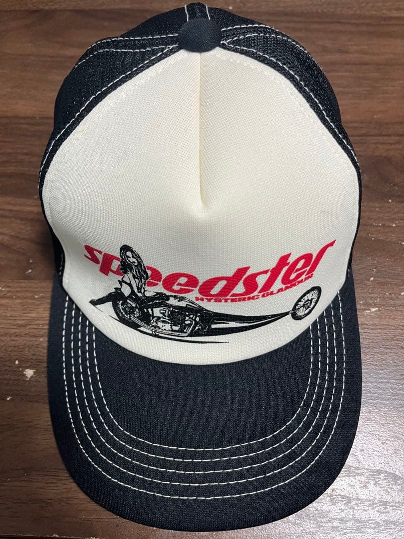 ヒステリックグラマー speedster キャップ ホワイト ブラック
