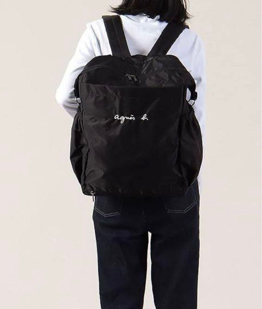 美品 正規品 agnes b アニエスベー マザーズバッグ 2WAY リュック