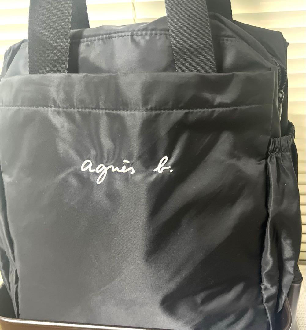美品 正規品 agnes b アニエスベー マザーズバッグ 2WAY リュック