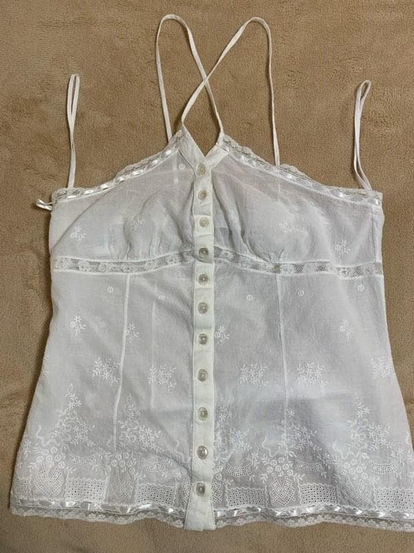 Christian Dior キャミソール 白色 コットン