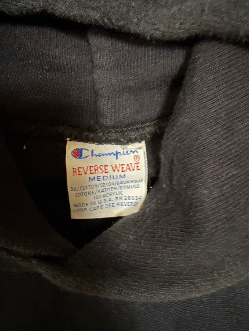 s*e様 90S Champion Reverse Weave パーカー　ブラッ