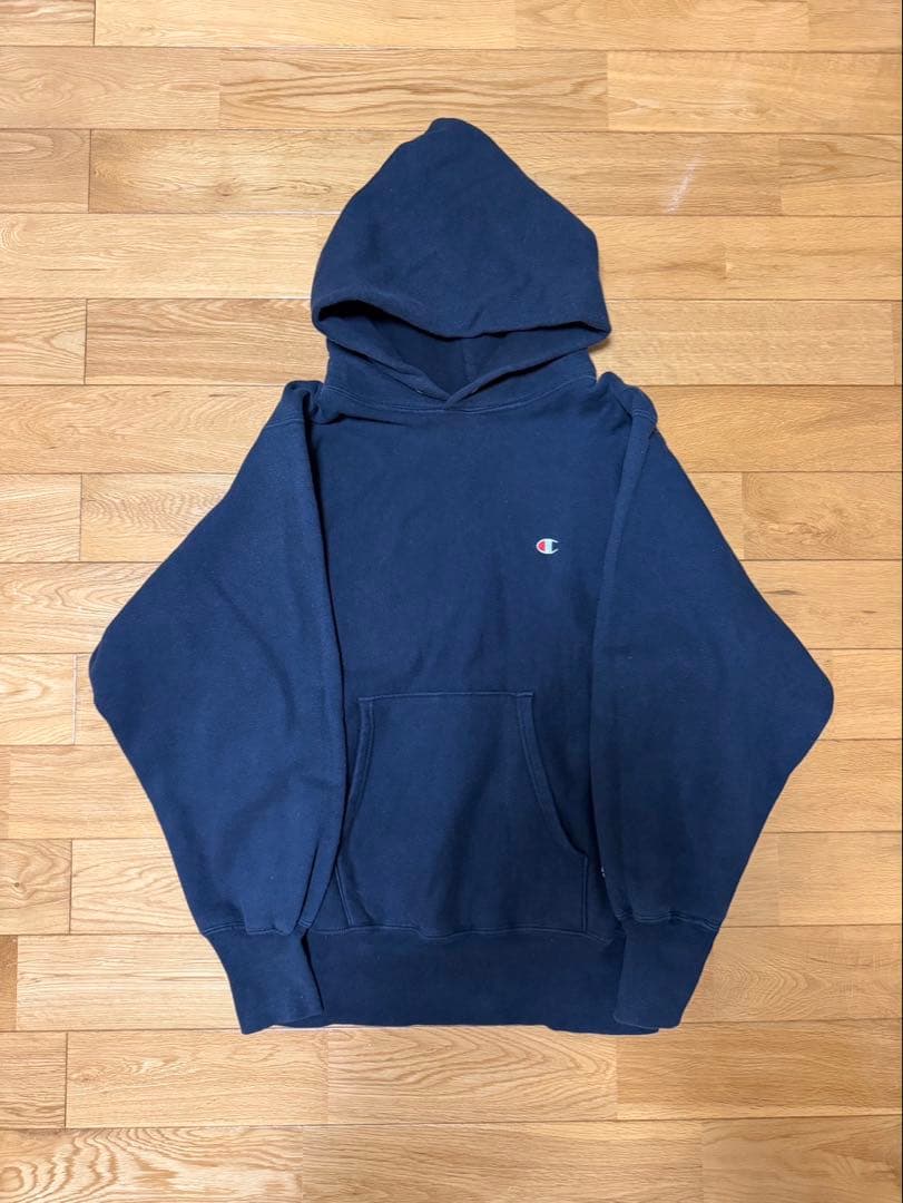 s*e様 90S Champion Reverse Weave パーカー　ブラッ