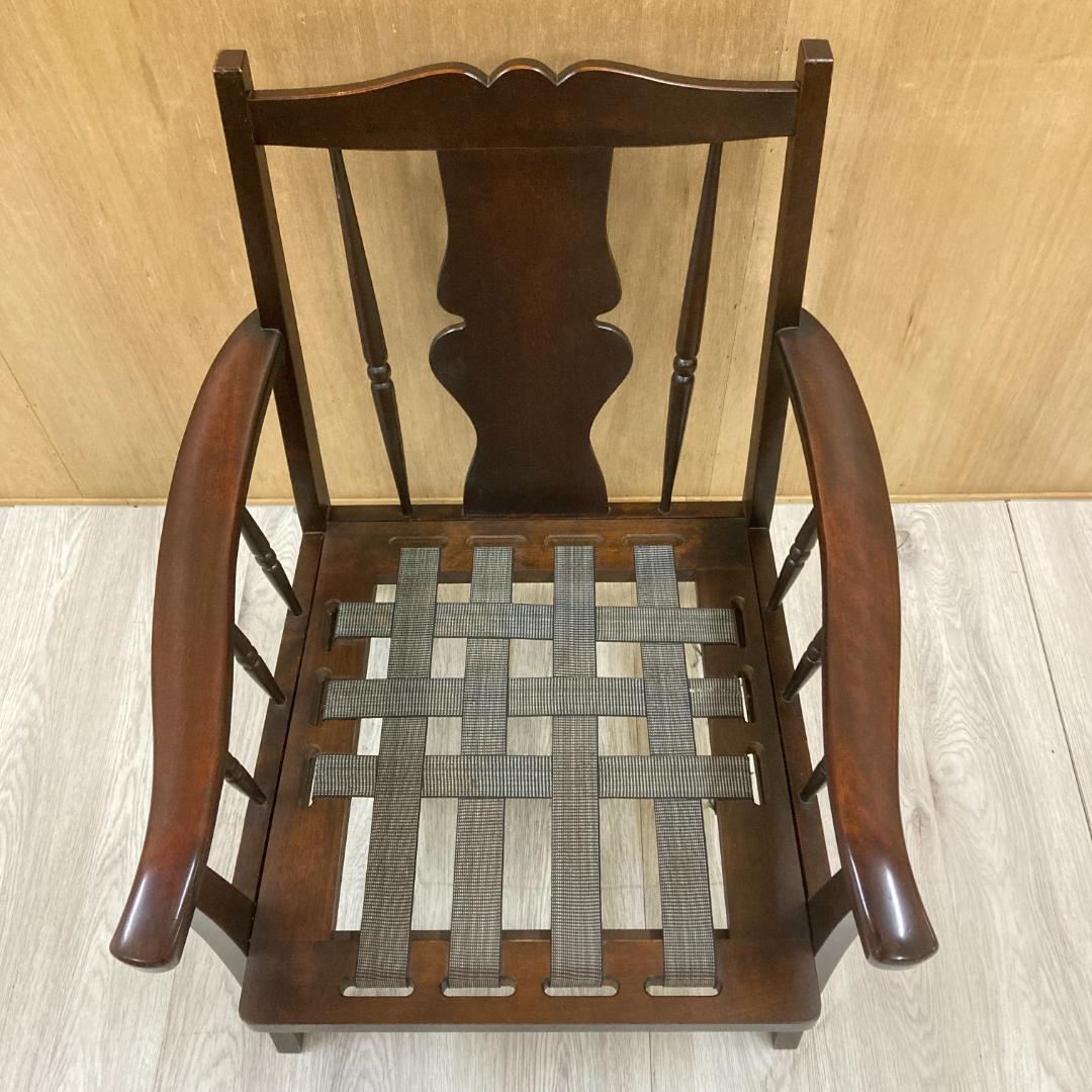 北海道民芸家具 樺無垢材 1人掛けソファ 1Pソファ B