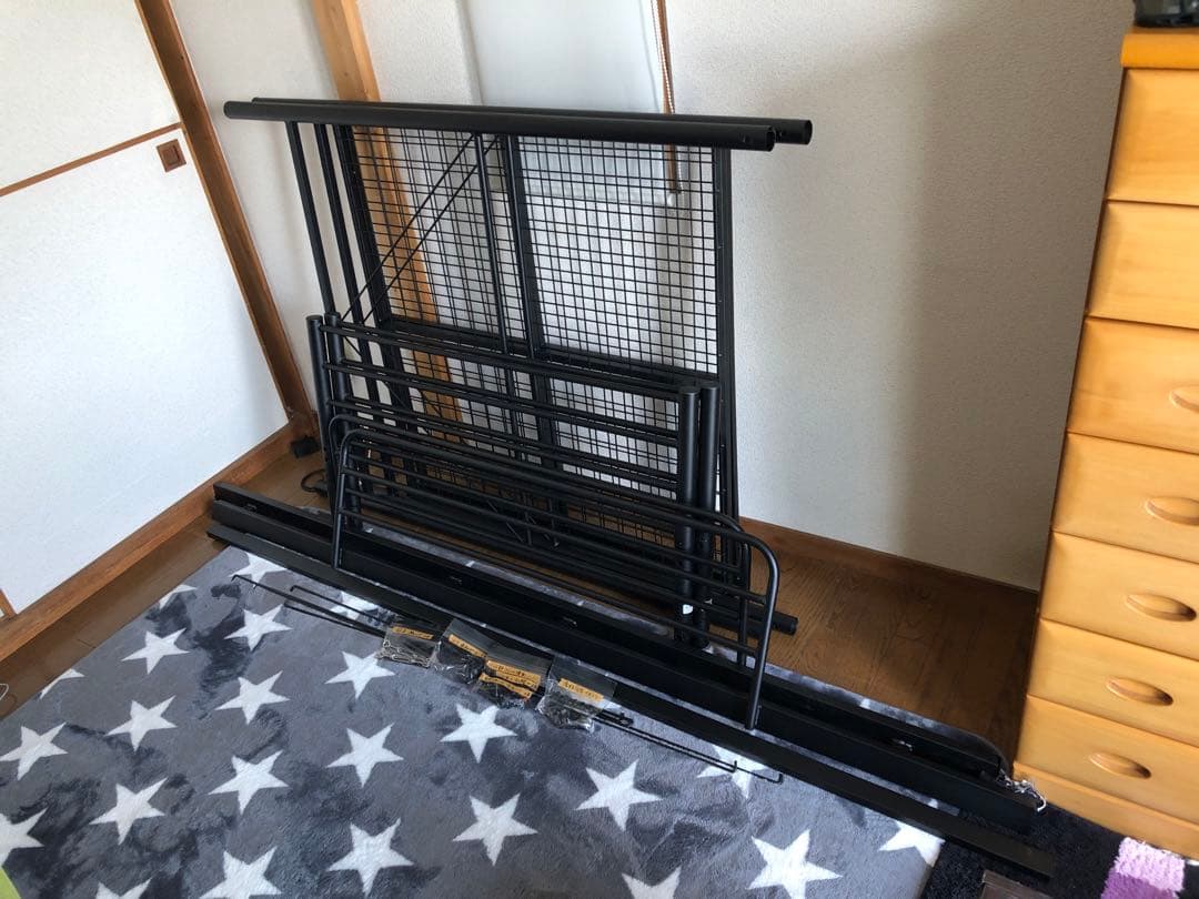 最終値下げ！【東京都町田市　引取り限定】ニトリ　スチールハイベッド　黒