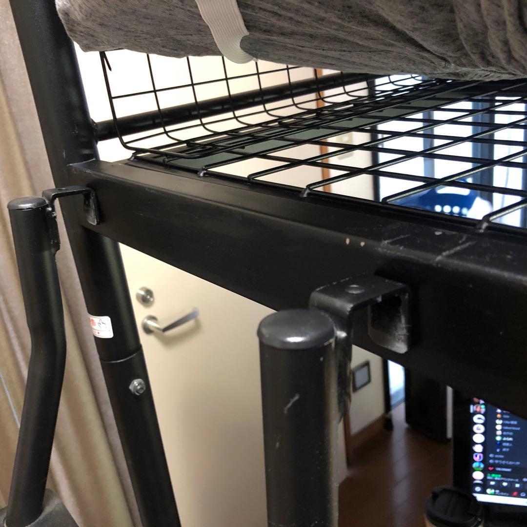 最終値下げ！【東京都町田市　引取り限定】ニトリ　スチールハイベッド　黒