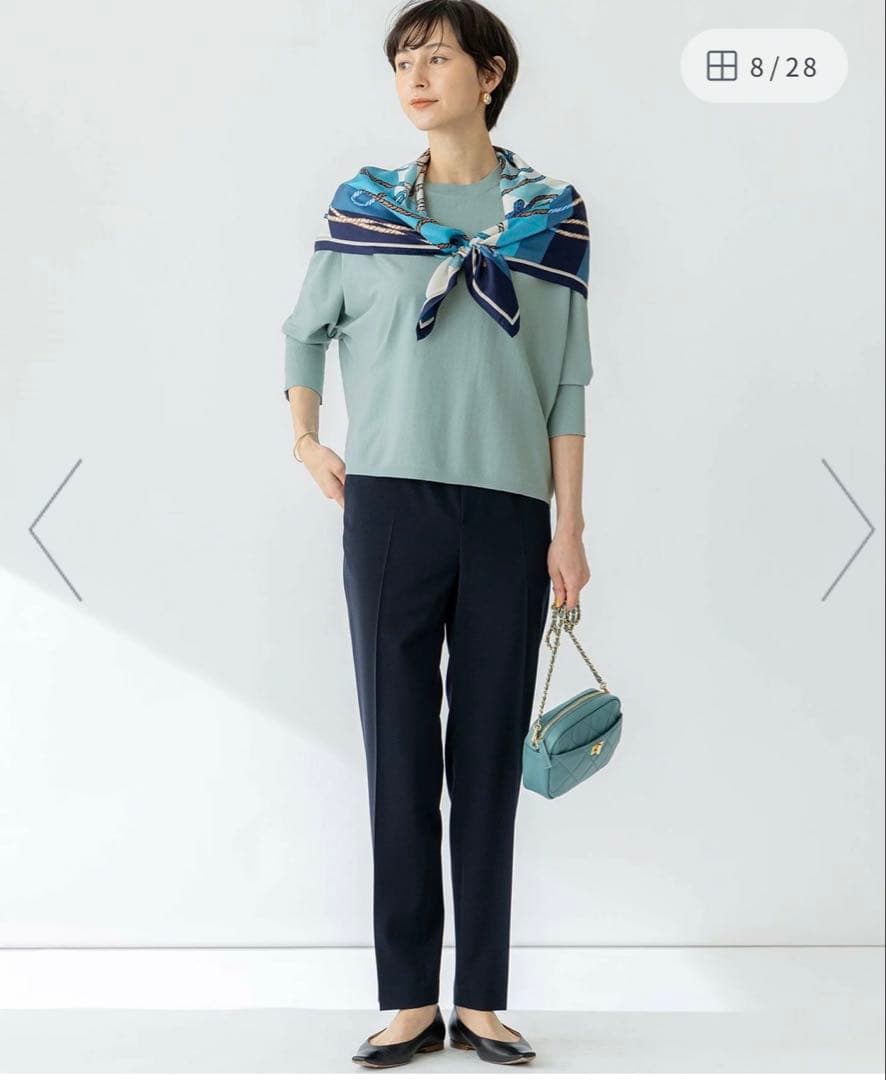 【未使用品】23区 コンフォートストレッチ ドルマンスリーブ ニット