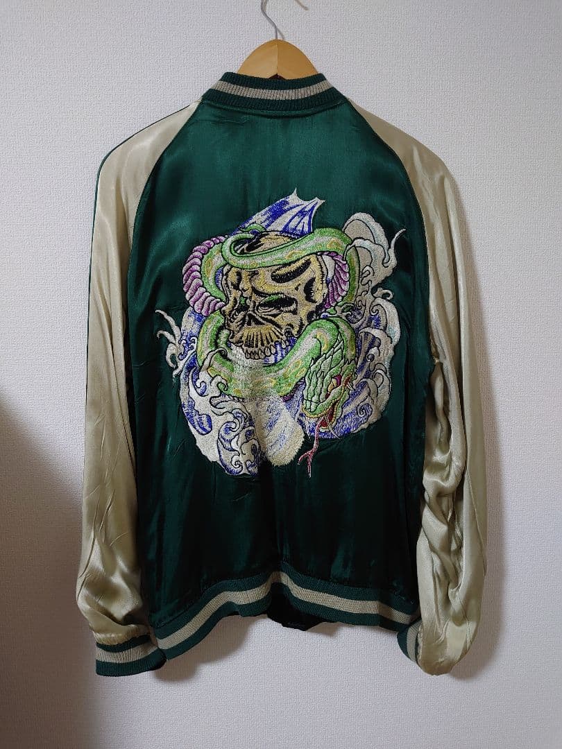 satori サトリ スカジャン スーベニアジャケット 花柄 リバーシブル L