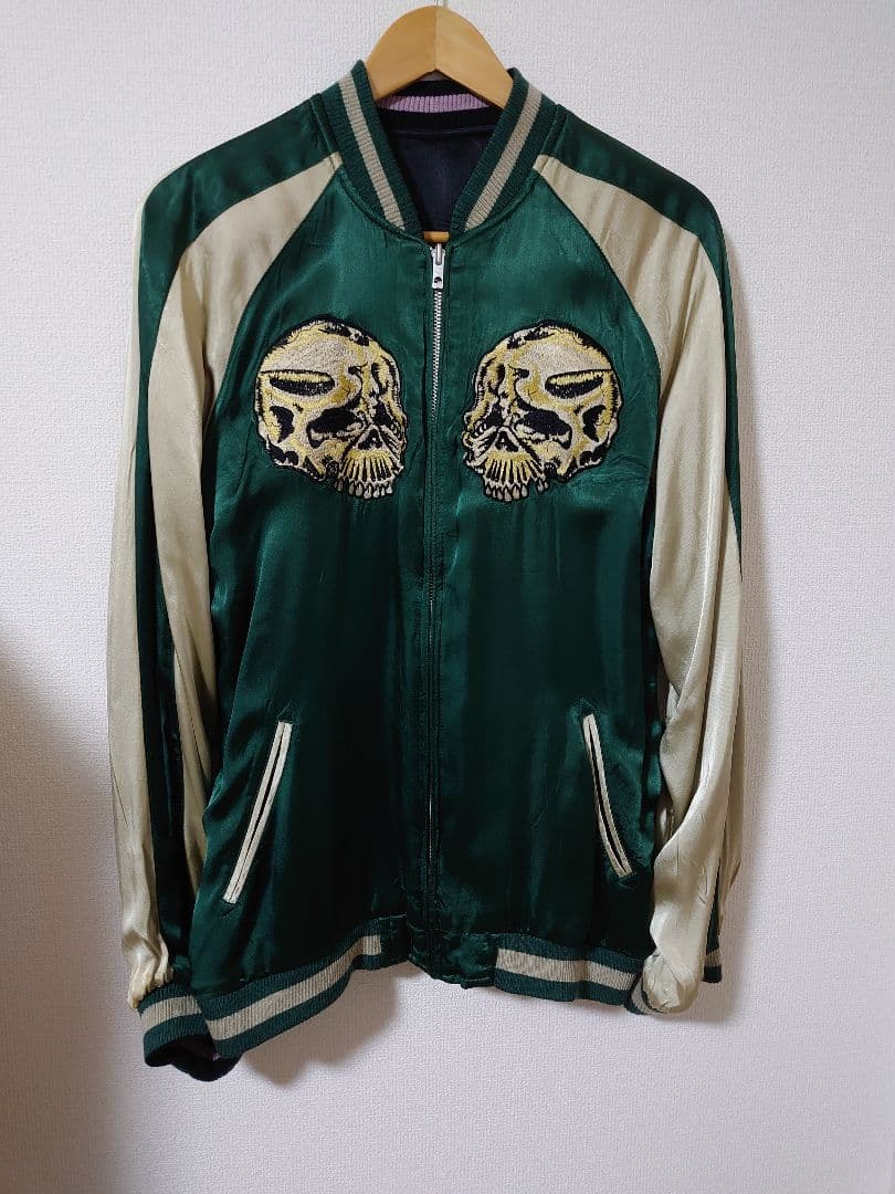 satori サトリ スカジャン スーベニアジャケット 花柄 リバーシブル L