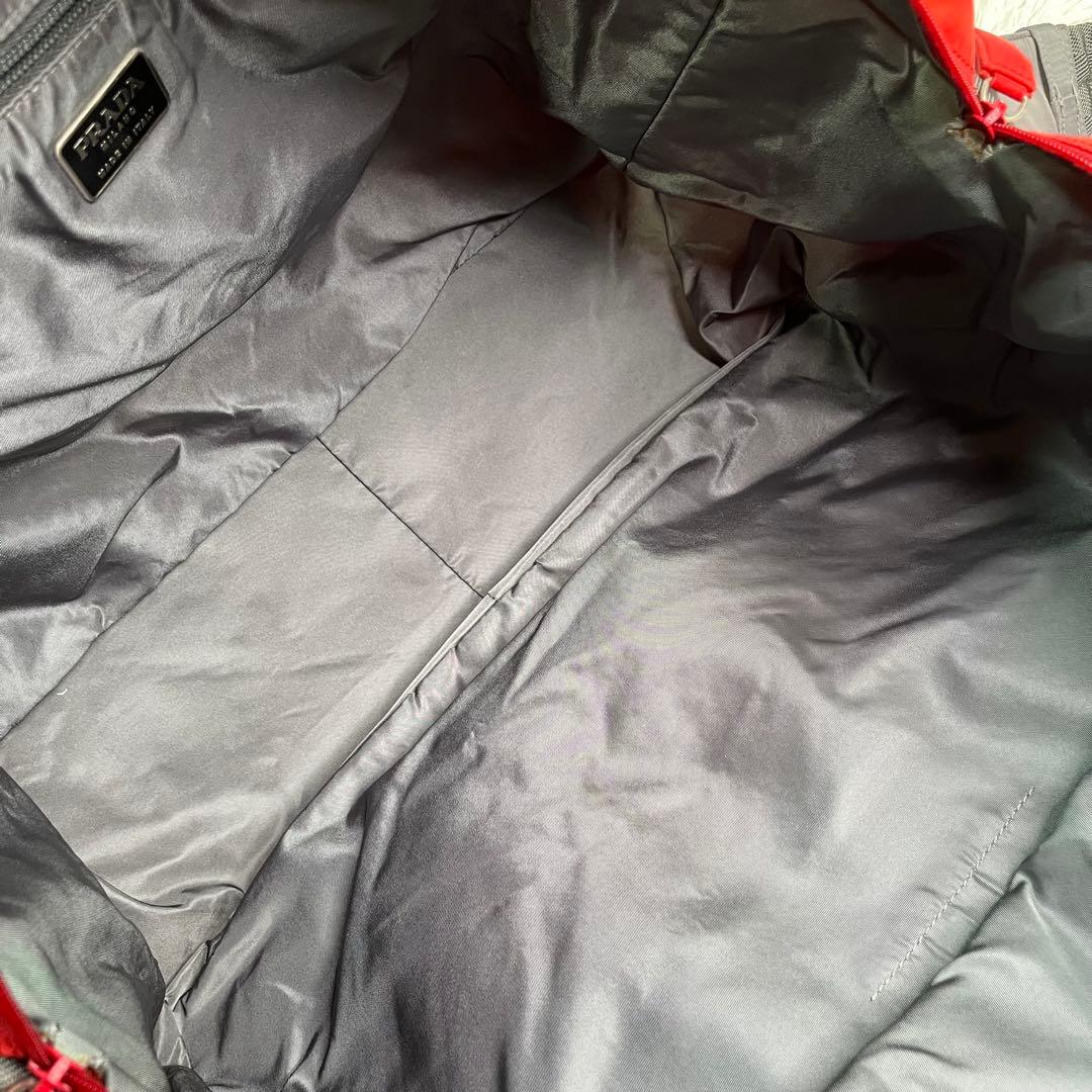 希少色✨プラダスポーツ　PRADA ボストンバッグ　トラベル　旅行　大容量　赤