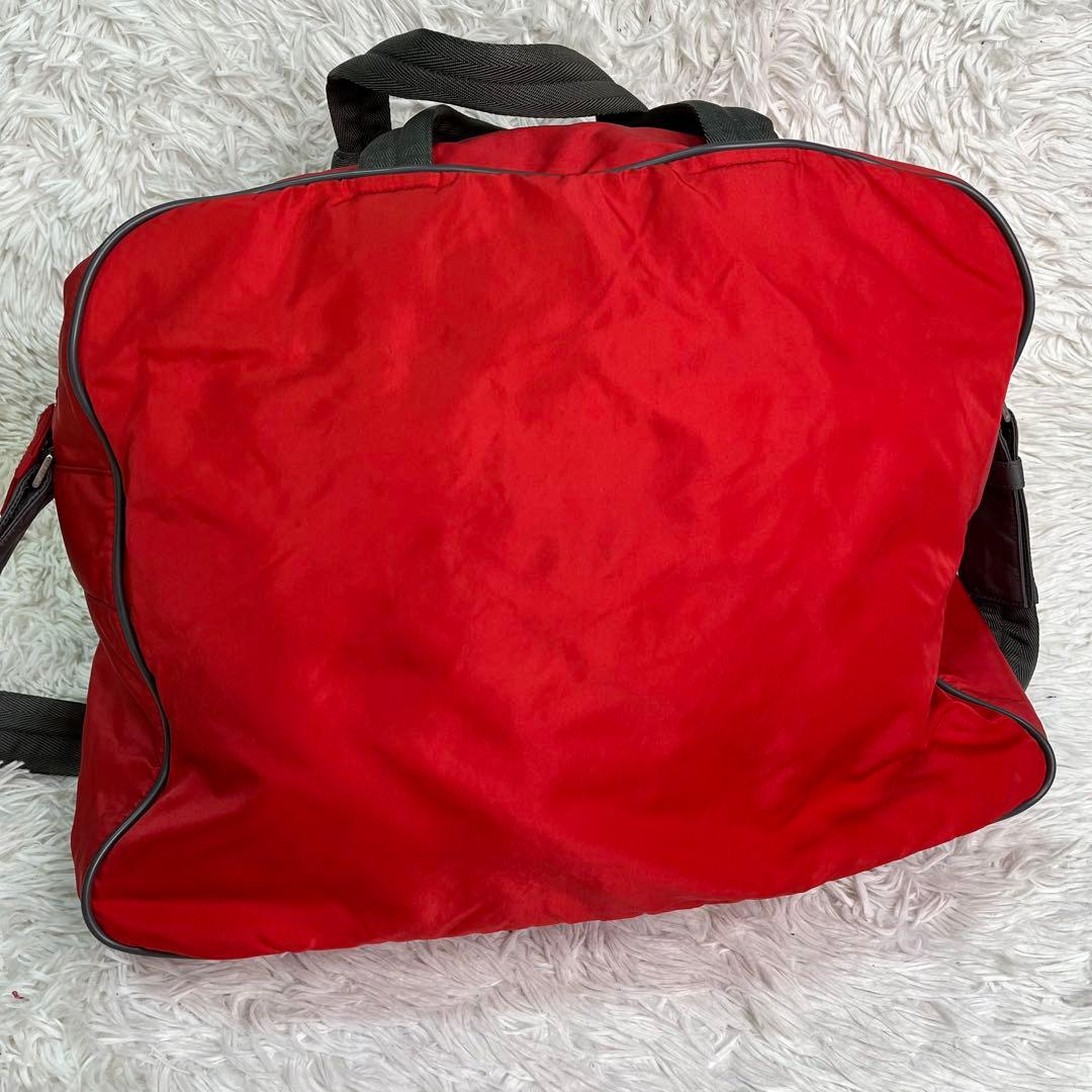 希少色✨プラダスポーツ　PRADA ボストンバッグ　トラベル　旅行　大容量　赤