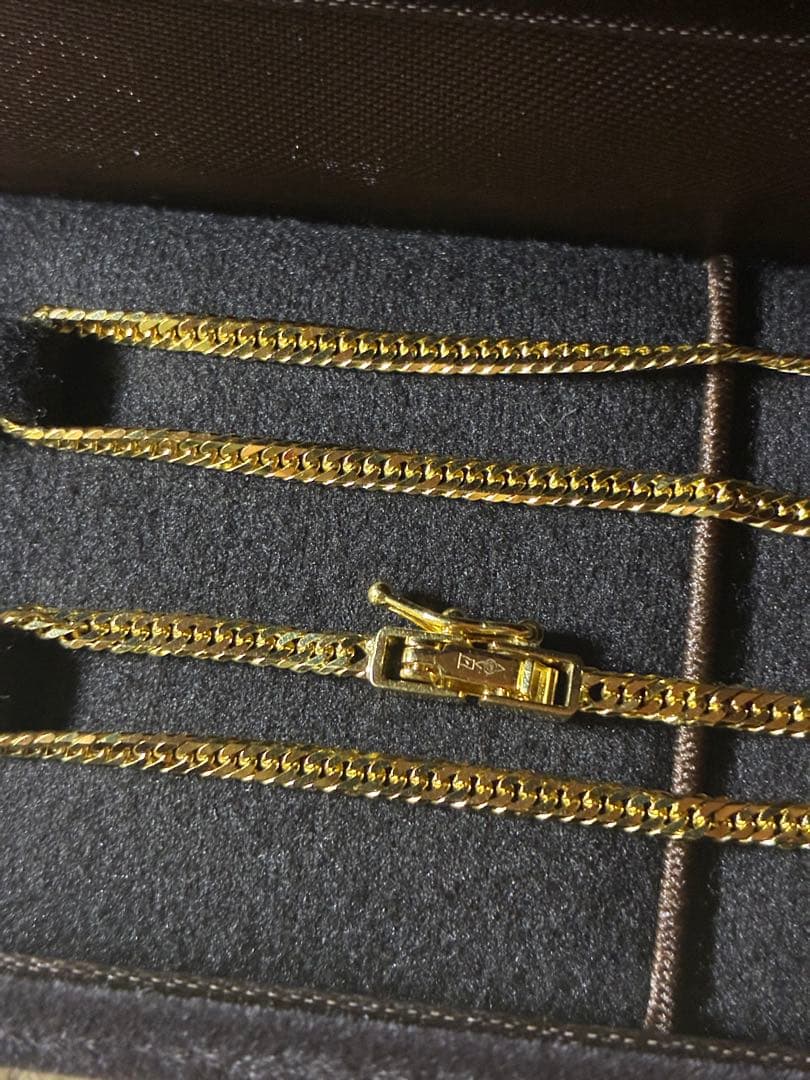 6面ダブル喜平　ネックレス　18金