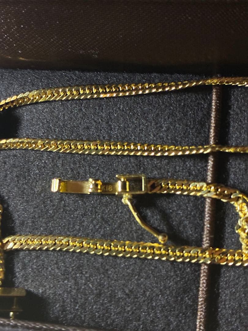 6面ダブル喜平　ネックレス　18金