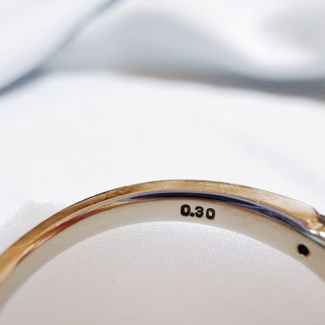 【極大ハート】スタージュエリー Pt950 ダイヤ0.30ct リング 10号