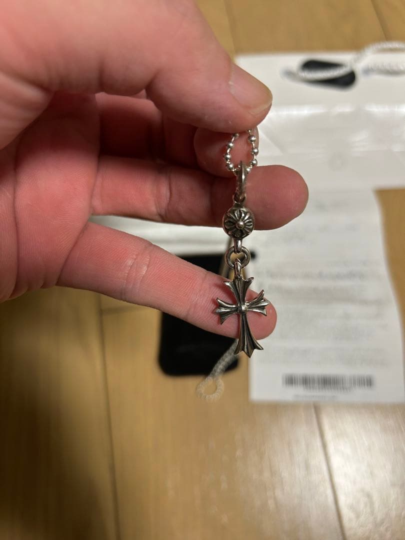 Chrome Heartsクロムハーツ　ワンボールタイニークロスCHチェーン付き