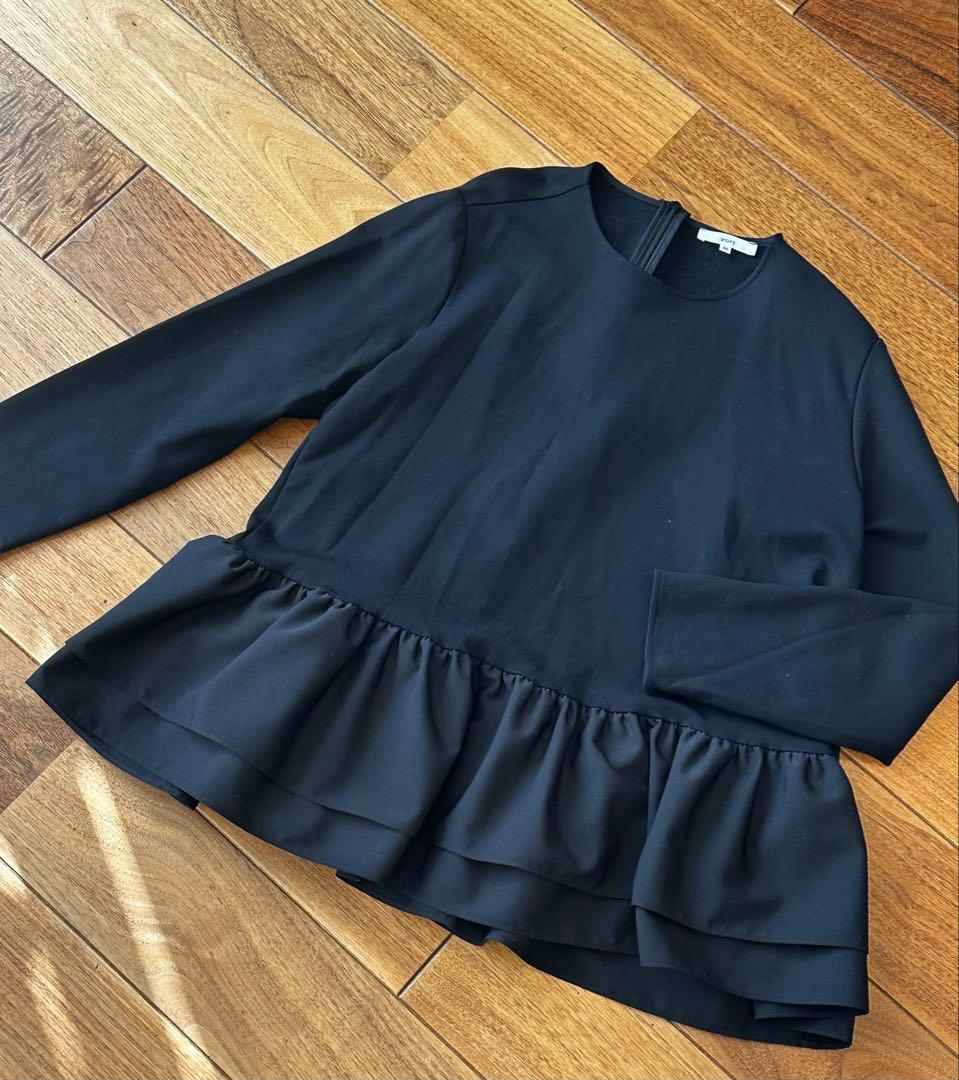 yori⭐︎美品 ぬくぬく ヘムダブル ティアードブラウス36 ブラック2025年