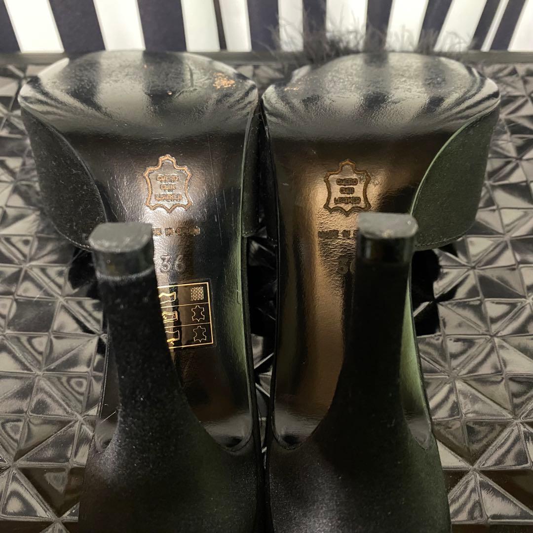 fifi chachnil フィフィ シャシュニル ミュール サテン ブラック