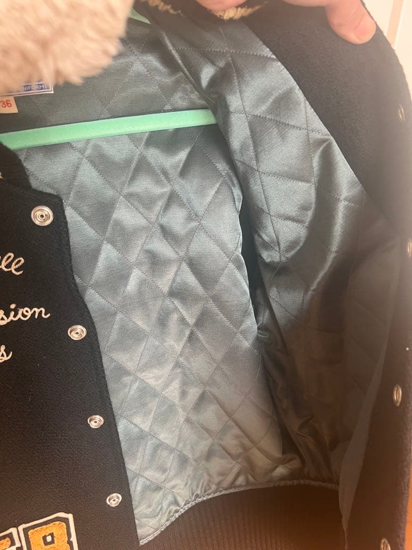 Whitesville Letterman ジャケット 36 黒（得価格）