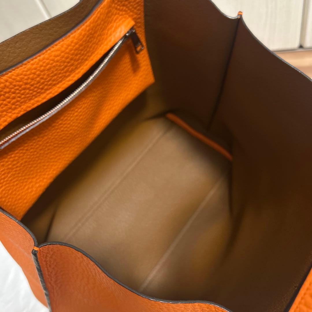 FURLA MEN GIOVE XL オレンジ レザー トートバッグ