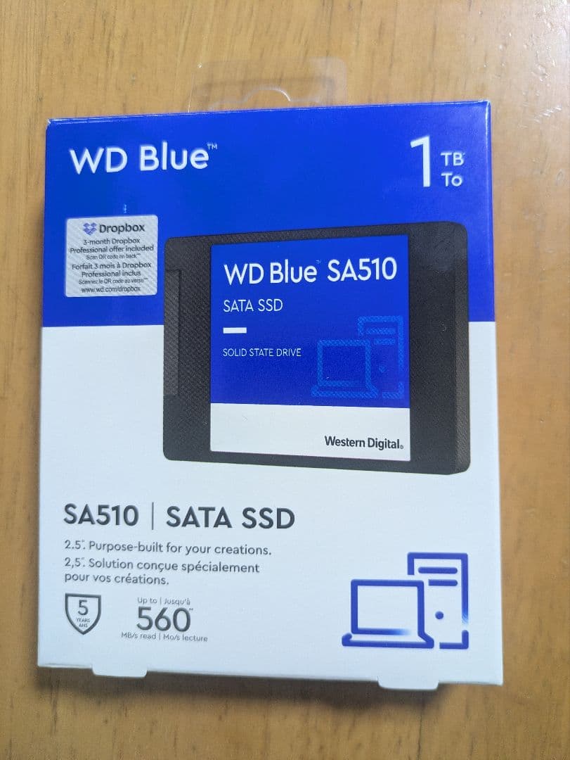 内蔵型SSD WD Blue SATA SSD 1TB SA510