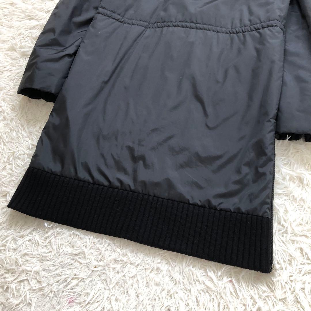 【入手困難】バーバリーブラックレーベル フーデッドコート 切替　ロゴボタン