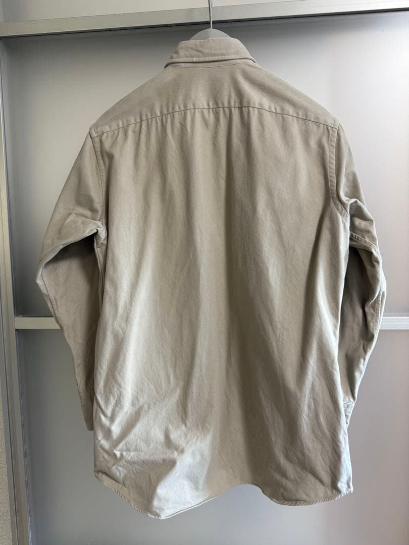 Drake’s BEAMS F 別注　ベージュ ツイル レギュラーカラーシャツ