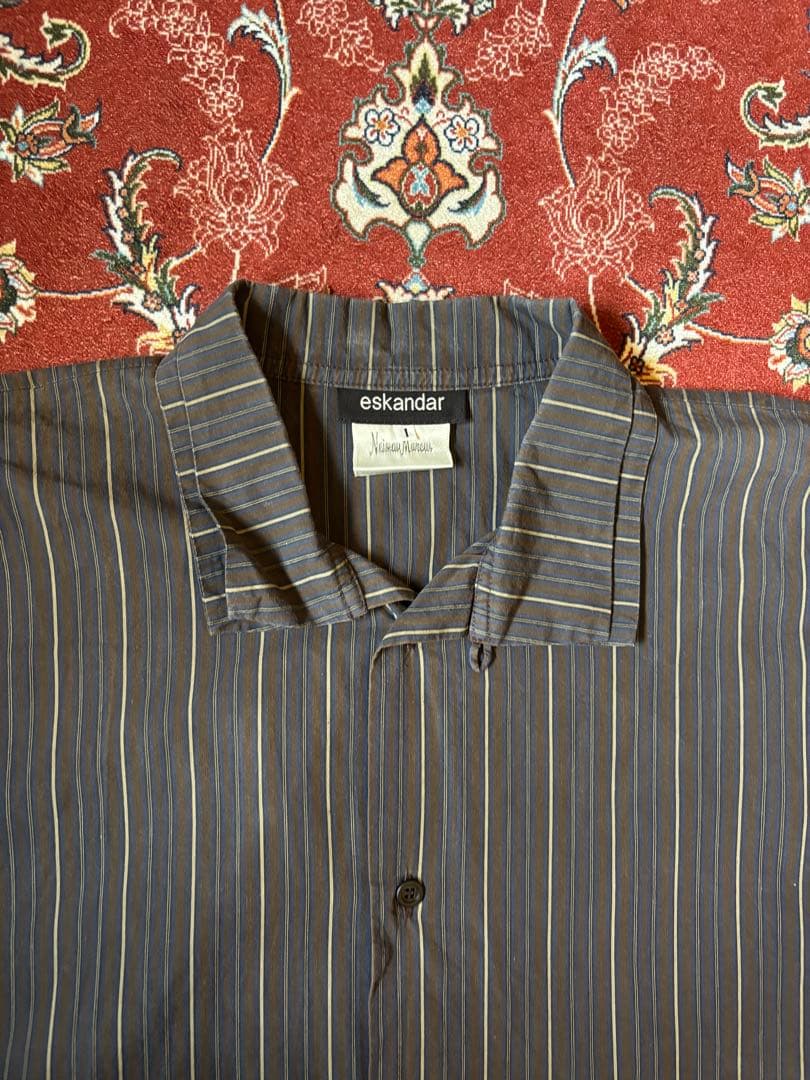 Eskandar エスカンダー　ニーマンマーカス　ストライプシャツ　長袖 90s