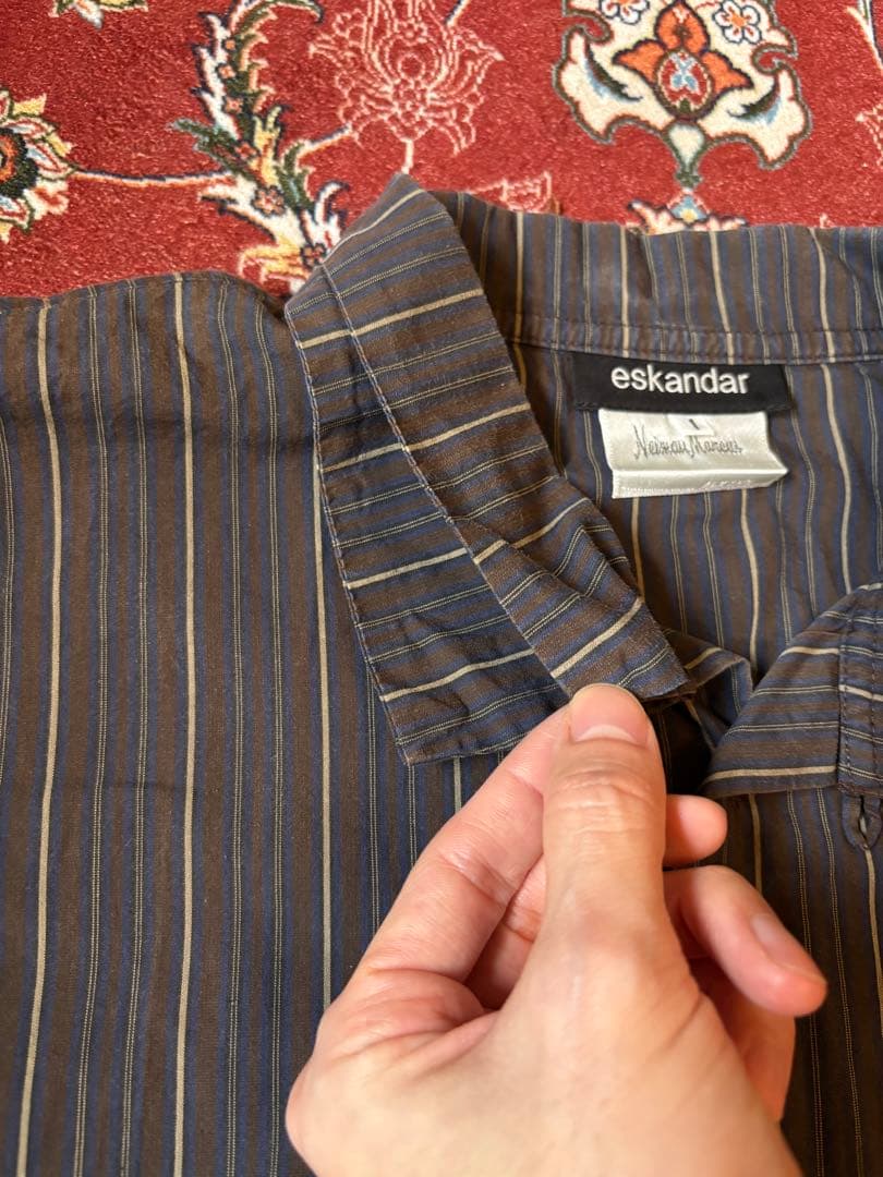 Eskandar エスカンダー　ニーマンマーカス　ストライプシャツ　長袖 90s