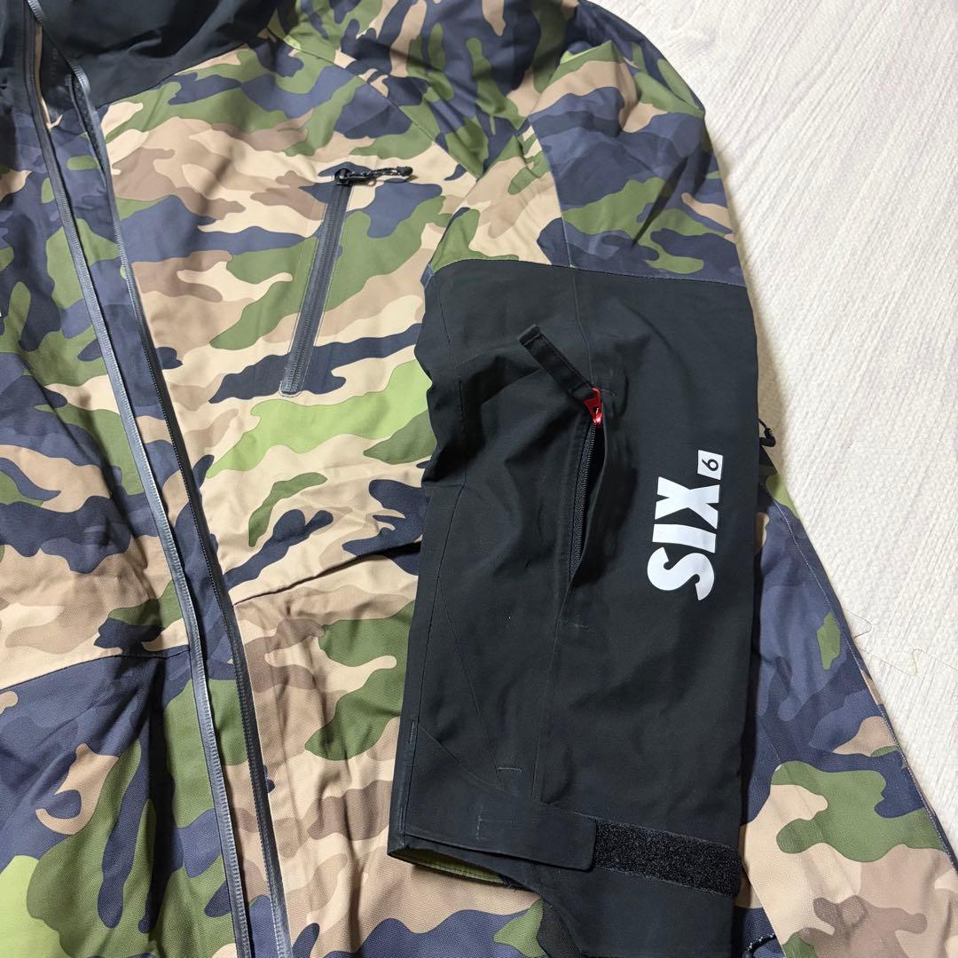 ラスク686 スノーボードウェア セットアップ L迷彩カモフラ ビブパンツ