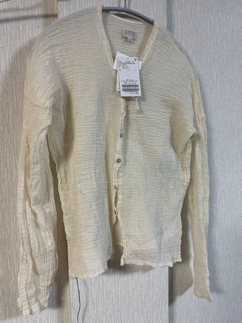 プラージュ アトリエフランセ 別注 ホワイトA Vネック ブラウス