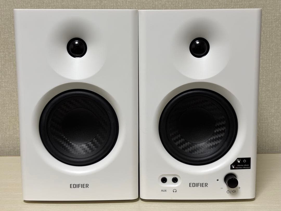 EDIFIER MR4 ホワイト モニタースピーカー ＋ TRSケーブル セット