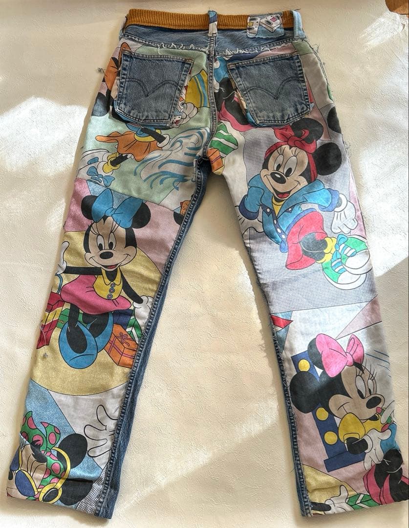 レア　ディズニービンテージ　デニムパンツ Lサイズ