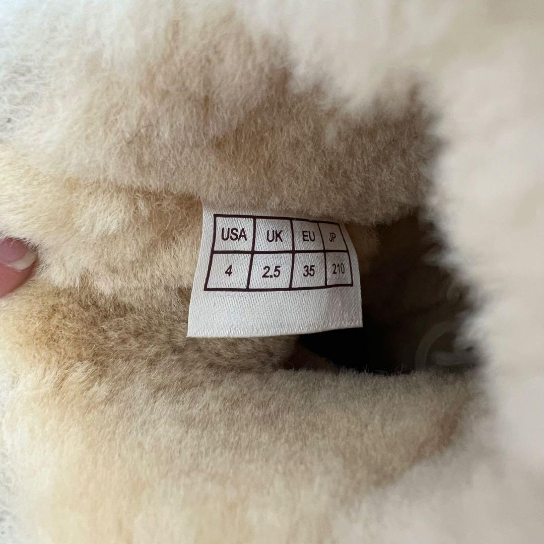 UGG アグ　ベージュ　レオパード柄　ムートン　ブーツ　21 35サイズ