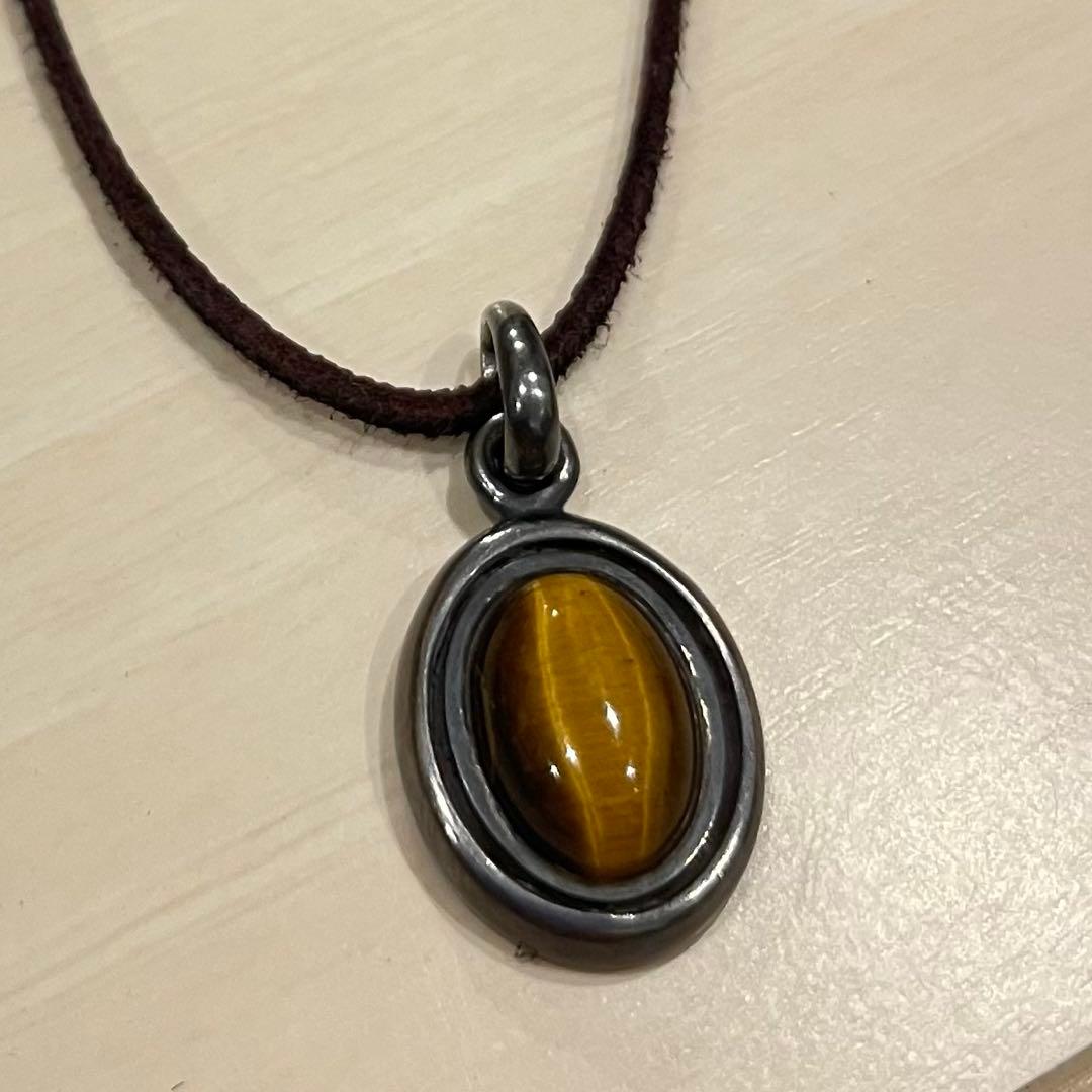 タイガーアイ　ペンダント　インディアンジュエリー　ナバホ族