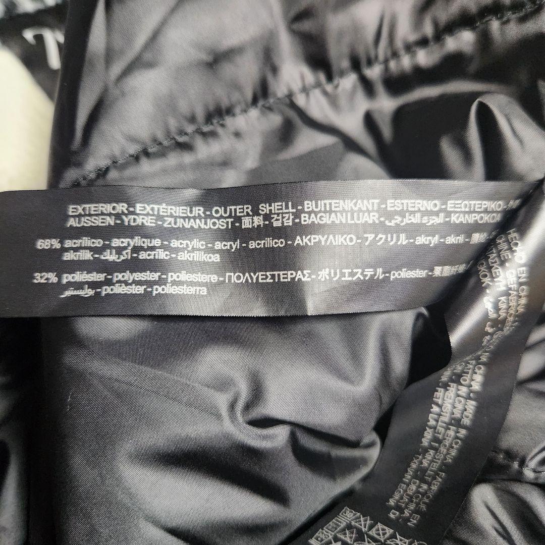 ZARA　ファージップアップスタンドカラージャケット　ホワイト系XL