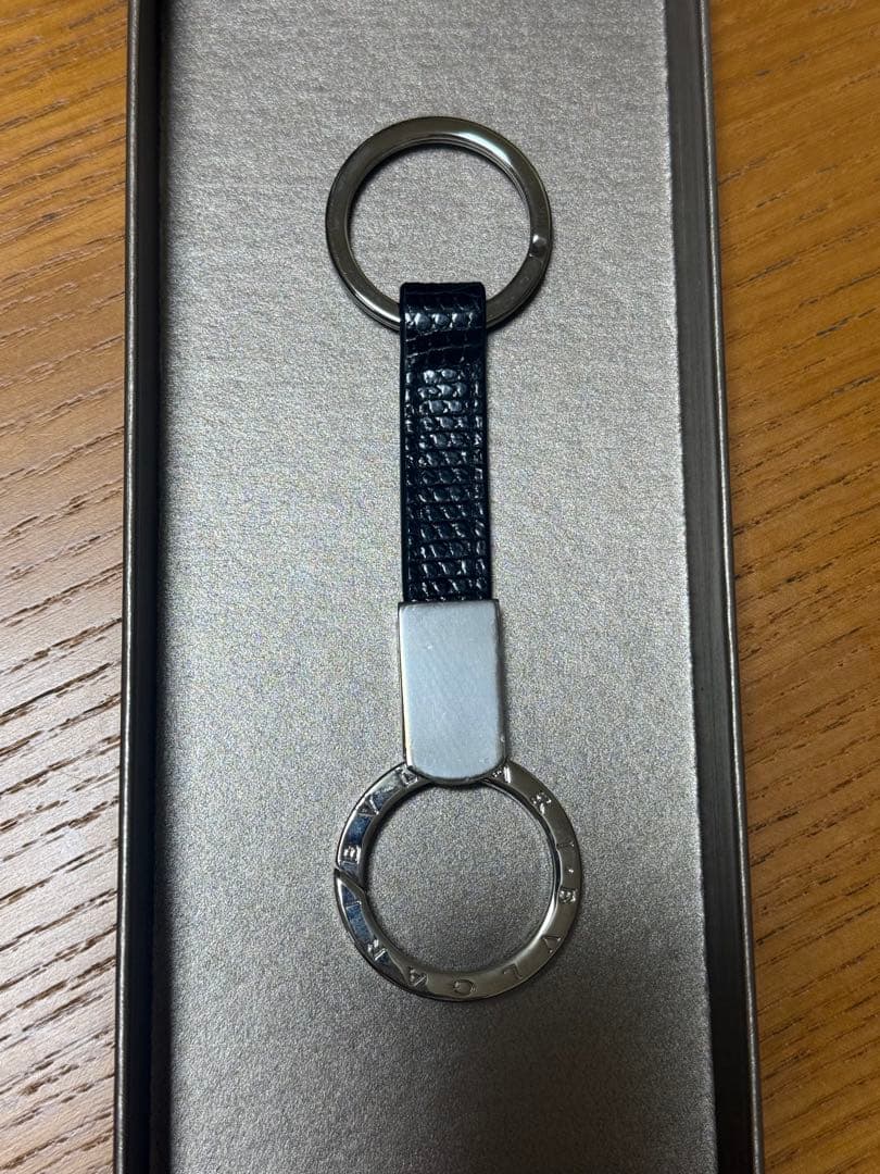 【新品未使用】BVLGARI キーリング シルバー/ブラック